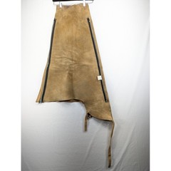 Devon-Aire Tan Suede Leather Equestrian Riding Chaps Medium Style 225 Zip Buckle