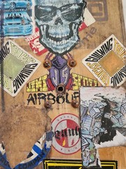 1980S ZORLAC Gargoyle Jimi Scott Airbourne Skateboard Deck Truck & Wheels READ!!