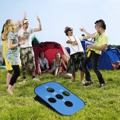 Juego de cornhole portátil y plegable de 5 hoyos con 8 bolsas de frijoles NEW US