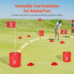 Backyard Golf Game 9 Hole Portable Outdoor Bucket Golf Game for Kids and Adults