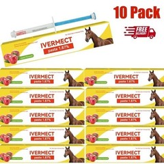 10 Pack New Paste Wormer Horse Dewormer Apple Flavor US Free Shipping EXP01/2028