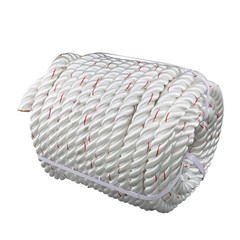 1inch × 120FT High Strength Braided Rope Breaking Strength 3400 Pounds White Red