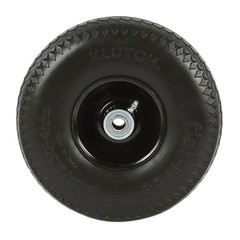 Klutch Flat-Free Utility Tire Assembly, 4.10/3.50-4, Sawtooth Tread, 2-Pack