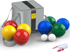 Bocce Ball Set, 107mm Regulation, 920g, Multi-Color, Tournament Use