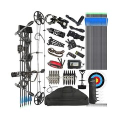 Compound Bow Kit, Hunting & Targeting, Limb Made in USA, Draw Weight 0-70 lbs…