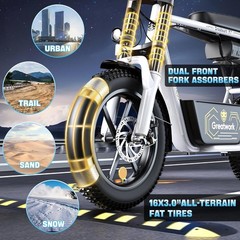 Electric Scooter for Adults 25MPH 30-45 Miles Range, Commuter with Seat & Basket