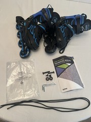 ZPM Sports ABEC-7 Youth Adjustable Inline Skates Size M (EU 34-37) Blue/Black