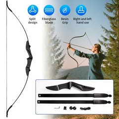 53″ Recurve Bow and Arrow Set for Beginner Archery 40lbs Bow Kit with 6 Arrows
