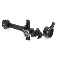Archery CompoundBow Sight 1 Pin 6″ Carbon Fiber Extension Bar 4X 6X 8X Lens Hunt