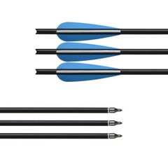 12X Carbon Crossbow Bolts 20in OD8.8MM Half Moon Nock for Archery Hunting Target