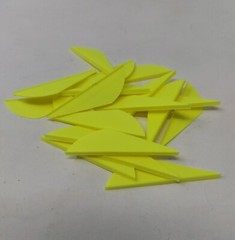 2.0″ Flo Yellow Raptor II R2 Vanes By Norway Industries: Bulk Pack Of 500 Count