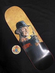 RARE Halloween Jim Greco Freddy Krueger Hammers Shaped Skateboard Deck Pearl