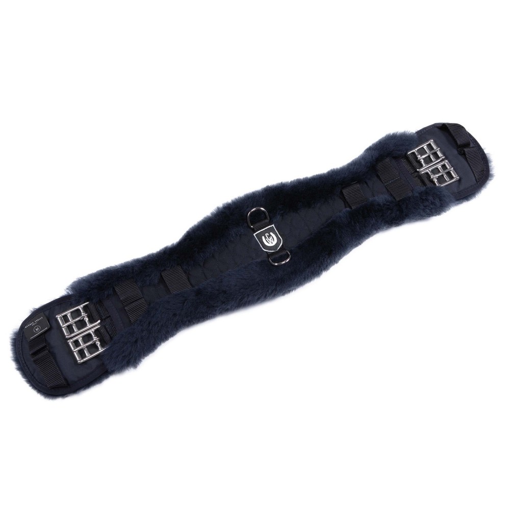 Christ Lammfelle Anatomic Sheepskin Dressage Girth – Black/Anthracite – 60cm/24″
