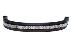 Browband People On Horses, Aztec Champagne CZ – (3) 16″, (1) 17″, 1 3/4″ Endloop