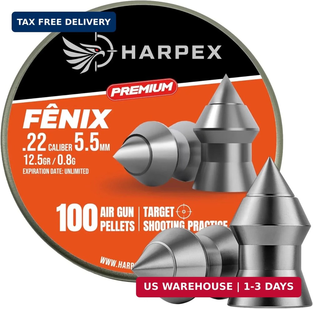 Harpex Fenix Premium .22 Caliber | .25 Caliber Airgun Pellets – Lightweight Prec