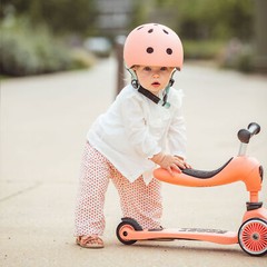 Scoot & Ride 2-in-1 Ride-On & Stand Kids Scooter, Ages 1-5, Peach (Open Box)