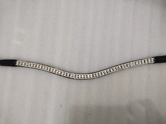 Designer Bling Silver Clear Crystal Stylish Browband For Horse Bridle .