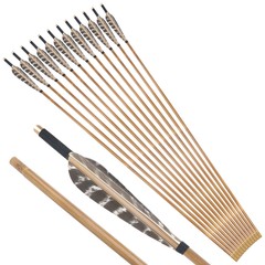12X Bamboo Arrows Archery Turkey Feather OD8mm Handmade Traditional Bow Hunting