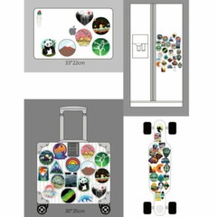 50Pcs Camping Landscape Stickers Pack Vinyl Laptop Skateboard Luggage Decals Lot