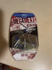 G5 Outdoors Megameat 100 Grain Broadhead – Stainless Steel, Pack of 3 (MM100)