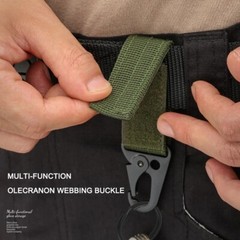 Tactic Duty Belt Keeper with Key Holder Ring Metal Key Clip Military Molle Hook