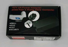 Evaplus 42v2a Power Adapter Power Fast 3 prong inline connector- New open box