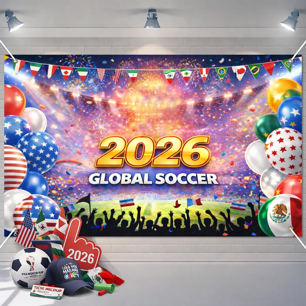 World Cup Banner International Soccer Event Party Decorations Soccer Stadium Bac