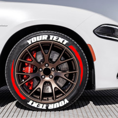 Custom Tire Lettering Stickers 14-22 inch Personalized Text Decals 8pc