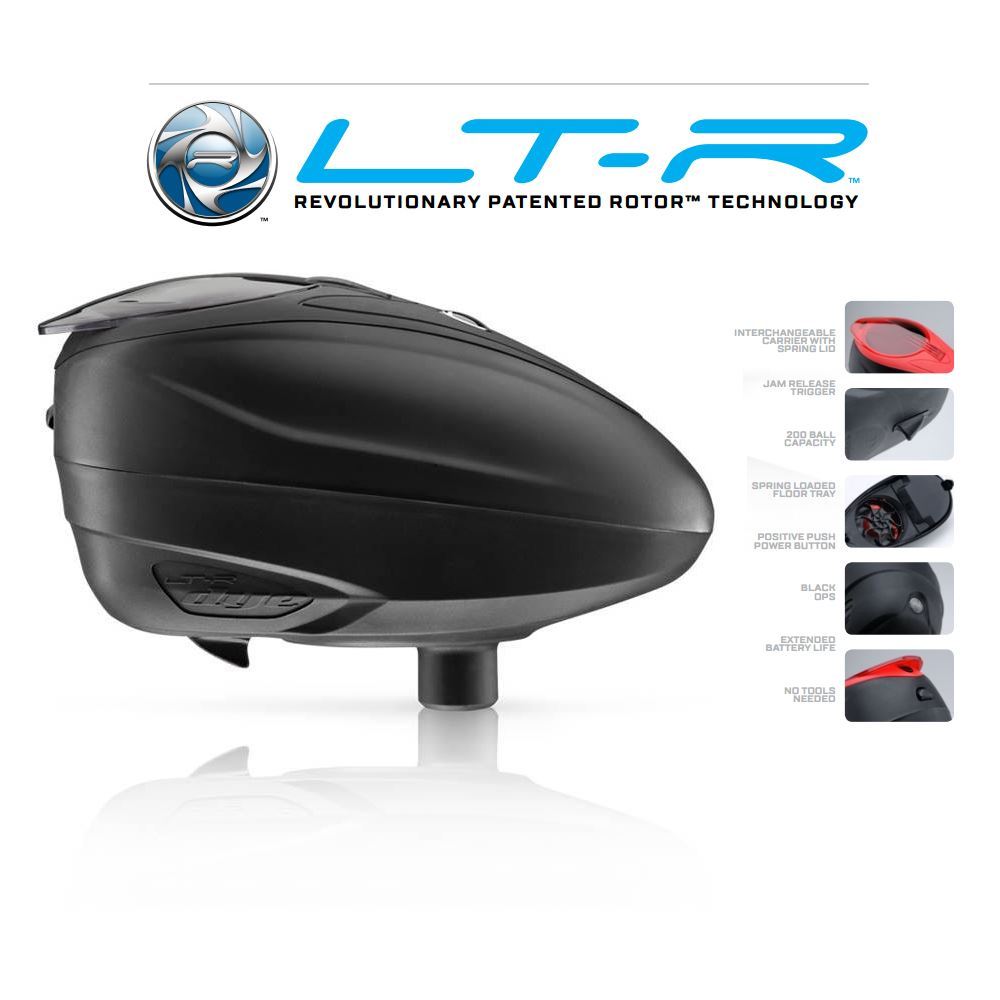 Dye LT-R Paintball Loader – Black / Black