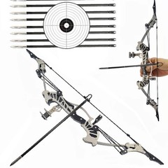 Adjustable 5.9″-16.4″ Archery Compound Bow Set for RH/LH – Hunting & Practice