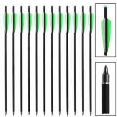 12x 20 inch Crossbow Bolts Carbon Arrows Half Moon Nock OD8.8mm Archery Hunting