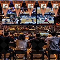 Basketball Game Time Pennant Banner, 100 Feet long, Basketball Backboard and