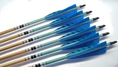 6 MATCHED WOOD ARROWS 31″ BOP