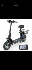 Gyroor C1S Electric Scooter Adults, 650W Folding, Basket, Dual Suspension, LCD