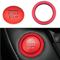 Engine Push Start Stop Button Cover Trim for Toyota Tacoma, Car Accessories Red