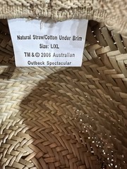 Vintage 2006 Australian Outback Spectacular Straw Hat R.M. Williams Size L/XL
