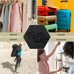 20pc Alloy S Carabiner Clips Dual Opening Design Keychain Snap Hooks Mini Car