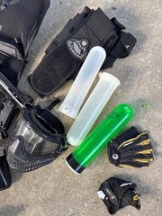 Paintball Marker Gear Lot Tippmann 98 Spyder Xtra Redz Maddog 20oz Tank JT Mask