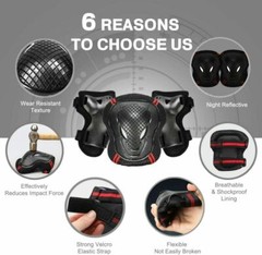 Adult Kids Wrist Elbow Knee Pads Skateboard Roller Bike Protective Gear Guard