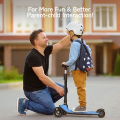 Besrey Kick Scooter 3 Wheel Scooter for 2-10 Years Girls and Boys,Blue