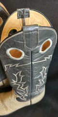 Rare Vintage Tony Lama Grey Bullhide Buckaroo Cowboy Boots-M 8 AA / W 9.5 Narrow
