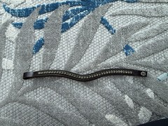 Henry James Saddlery Bling Browband Brown Size Full “Greige”