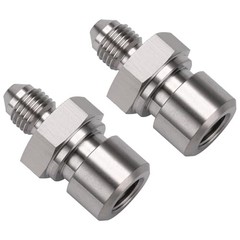 3AN Male to 3/8-24 3/16″ Inverted Flare Stainless Steel 3AN to 3/8-24 – 2PCS