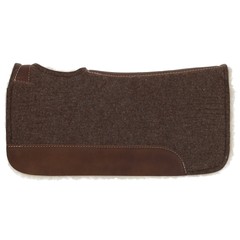 Showman 31″ x 32″ x 1″ Brown Wool Top Felt Saddle Pad w/ Fleece Bottom