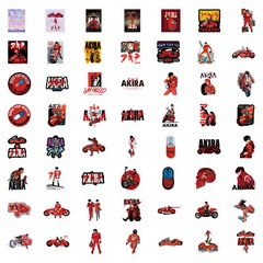 110Pcs Akira Sticker Cute Cartoon Anime Game for Kids Toddler Teens Laptop