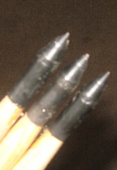 Catatonk Atlatl with three six foot darts manufactured by Thunderbird Atlatl