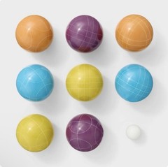 Embark Bocce Ball Set 8 Resin Balls + Pallino w/ Carry Case – New