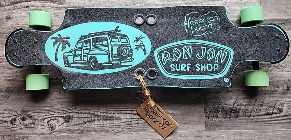 Ron Jon 35″ Beercan Skate Board Sea Foam Green Made in the USA NEW VHTF