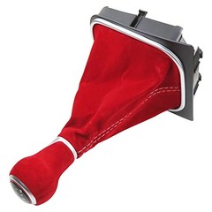 Red Suede Leather Gear Shift Knob – 6 Speed – Complete Red (6-Speed Style)