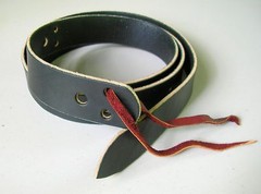 1 1/2″ x 6-foot BLACK Latigo, Full Grain USA Veg Tan Leather Western Cinch Strap